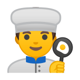Man Cook Emoji, Google style
