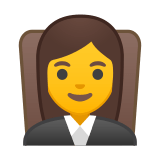 Woman Judge Emoji, Google style