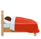 Person in Bed Emoji with Medium Skin Tone, Facebook style