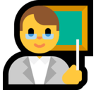 Man Teacher Emoji, Microsoft style