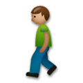 Person Walking Emoji with Medium Skin Tone, LG style