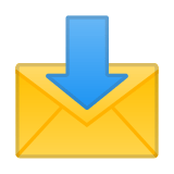 Envelope with Arrow Emoji, Google style