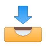 Inbox Tray Emoji, Google style