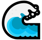 Water Wave Emoji, Microsoft style