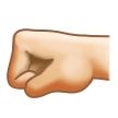 Left-Facing Fist Emoji with Light Skin Tone, Samsung style