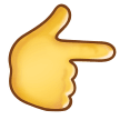 Backhand Index Pointing Right Emoji, Samsung style
