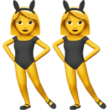 Women with Bunny Ears Partying Emoji, Apple style