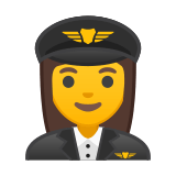 Woman Pilot Emoji, Google style