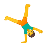 Man Cartwheeling Emoji, Google style