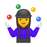 Woman Juggling Emoji, Google style