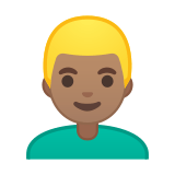 Man: Medium Skin Tone, Blond Hair, Google style