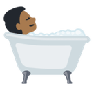 Person Taking Bath Emoji with Medium-Dark Skin Tone, Facebook style