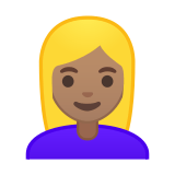 Woman: Medium Skin Tone, Blond Hair, Google style