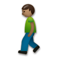 Person Walking Emoji with Medium-Dark Skin Tone, LG style