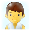 Man in Steamy Room Emoji, Samsung style