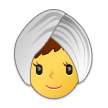 Woman Wearing Turban Emoji, Samsung style
