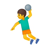 Man Playing Handball Emoji, Google style