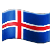 Flag: Iceland Emoji, Samsung style