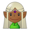 Woman Elf Emoji with Medium-Dark Skin Tone, Samsung style