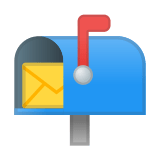 Open Mailbox with Raised Flag Emoji, Google style