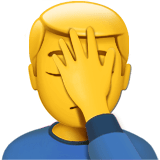 Man Facepalming Emoji, Apple style