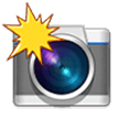 Camera with Flash Emoji, Samsung style