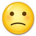 Slightly Frowning Face Emoji, LG style