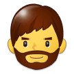 Man: Beard Emoji, Samsung style