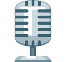 Studio Microphone Emoji, Facebook style