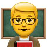 Man Teacher Emoji, Apple style