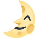 First Quarter Moon Face Emoji, Facebook style