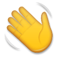 Waving Hand Emoji, LG style