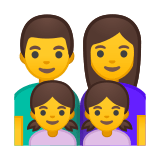 Family: Man, Woman, Girl, Girl Emoji, Google style