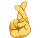 Fingers Crossed Emoji, Facebook style