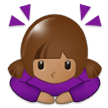 Woman Bowing Emoji with Medium Skin Tone, Samsung style