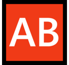 Ab Button (Blood Type) Emoji, Microsoft style