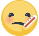 Face with Thermometer Emoji, Facebook style