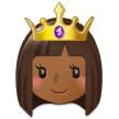 Princess Emoji with Medium-Dark Skin Tone, Samsung style