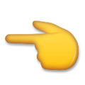 Backhand Index Pointing Left Emoji, LG style