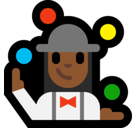 Woman Juggling Emoji with Medium-Dark Skin Tone, Microsoft style