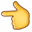 Backhand Index Pointing Left Emoji, Samsung style