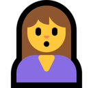 Person Pouting Emoji, Microsoft style