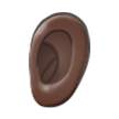 Ear Emoji with Dark Skin Tone, Samsung style