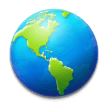 Globe Showing Americas Emoji, Samsung style
