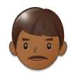 Man Emoji with Medium-Dark Skin Tone, Samsung style