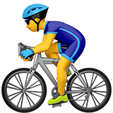 Man Biking Emoji, Apple style