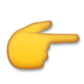 Backhand Index Pointing Right Emoji, LG style