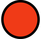 Red Circle Emoji, Microsoft style