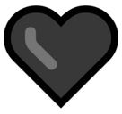 Black Heart Emoji, Microsoft style