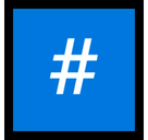 Keycap Hash Emoji, Microsoft style